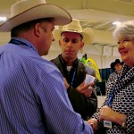 SSGA director Henry McCarthy (l), Marty Seymour, Canadian Western Agribition CEO with Trish Sahlstrom.