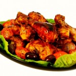 plate of chicken wings