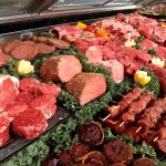 beef on display at a meat counter