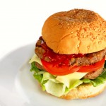 hamburger on a plate