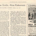 History: George Godin, alias Kiskawasis