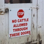 The kind of signage you'll only see at a livestock show.