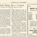 History: I Shall Never Be a Cowboy