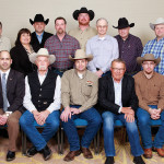 Saskatchewan Cattlemen’s Association board of directors. Front row (l-r): Ryder Lee (CEO), Regina; Rick Toney (vice-chair), Gull Lake; Ryan Beierbach (chair), Whitewood; Bill Jameson (past chair), Moose Jaw; Levi Hull, Willowbrook. Back (l-r): Arnold Balicki, Shellbrook; Paula Larson, D’Arcy; Michael Spratt, Melfort; Brad Welter, Viscount; Garret Hill, Duval; Larry Grant, Val Marie; Lloyd Thompson, Carnduff; Chad Ross, Estevan. Missing: Phil Lynn, Marquis; Dean Moore, Paradise Hill; Laurie Disney, Rock Glen; Harold Martens, Swift Current.