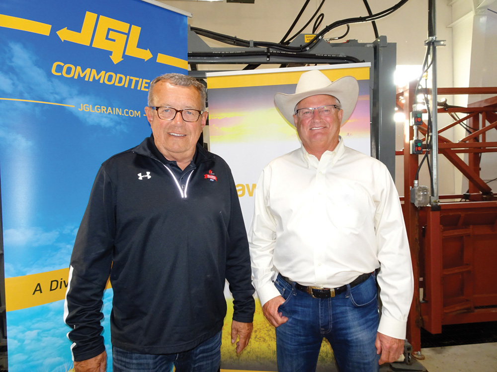 JGL founding partners Bill Jameson (l) and Robin Gilroy welcome visitors to their new yards.