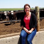 Andrea Stroeve-Sawa is the manager of Shipwheel Cattle Feeders near Taber, Alta.