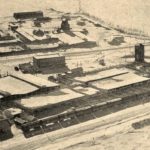 An aerial view of the Lethbridge Stockyards.