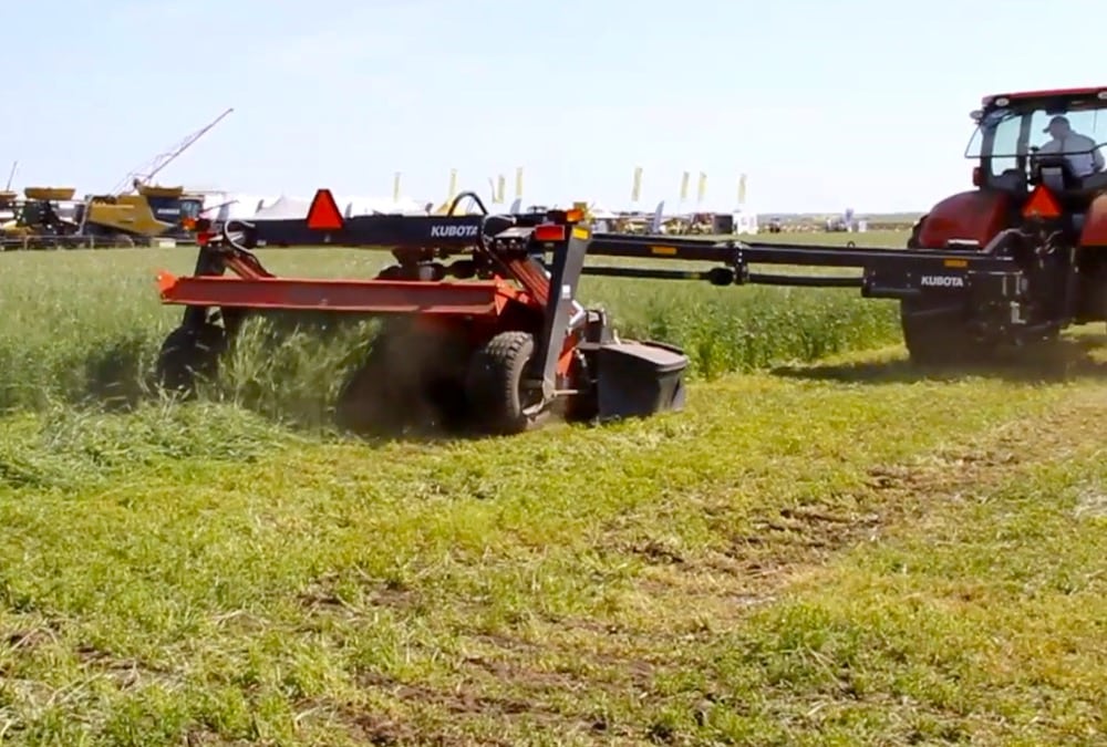 VIDEO: Kubota mower cuts hay down to size at Ag in Motion