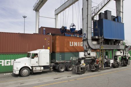 Unionized container truckers serving port terminals at Vancouver warn a negotiated settlement, not back-to-work legislation, will be the “only sustainable solution” to the current work stoppage. (Photo courtesy Port Metro Vancouver)
