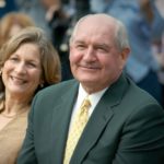 Sonny Perdue with wife Mary during a rain prayer service in 2007. (SonnyPerdue.Georgia.gov)