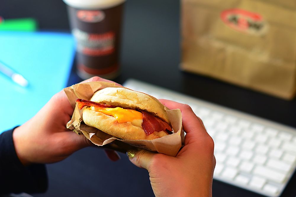 A+W, whose English Muffin Bacon + Egger is shown here, plans to go head to head against McDonald’s in offering all-day breakfast across Canada by the end of February. (CNW Group/A+W Food Services of Canada Inc.)
