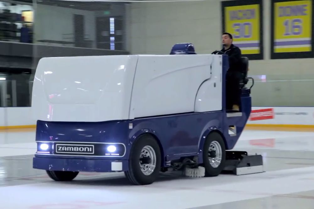 A Zamboni machine at work. (Zamboni Co. via YouTube)
