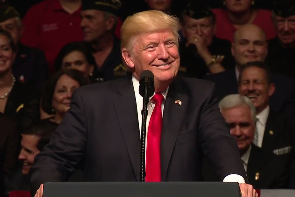 U.S. President Donald Trump announces a rollback on detente policies with Cuba on June 16 in Miami. (Video screengrab from WhiteHouse.gov)
