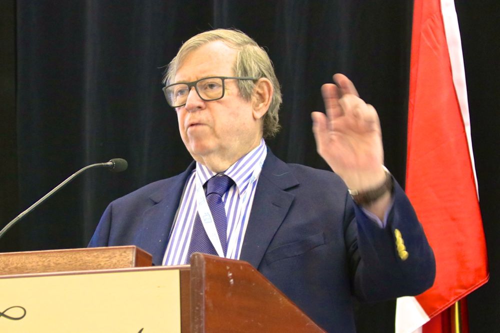 Trade lawyer Peter Clark has studied the level of subsidies available to U.S. dairy farmers. (John Greig photo)

