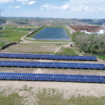 This array of solar panels was installed this summer at the KCL Cattle Company feedlot near Lethbridge.