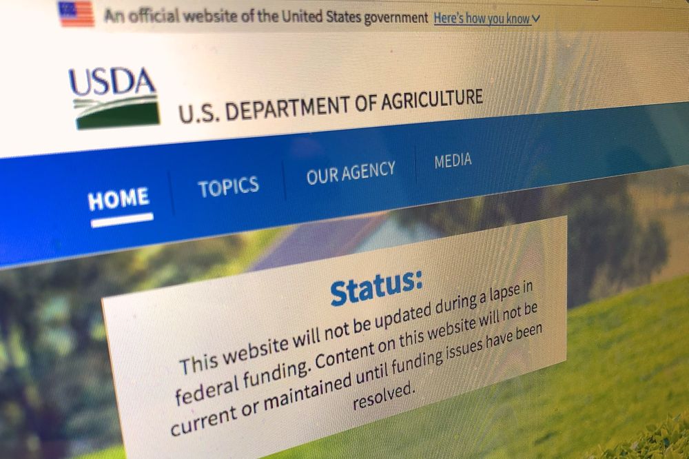 USDA’s main home page on Jan. 11, 2019. (GFM Staff photo)
