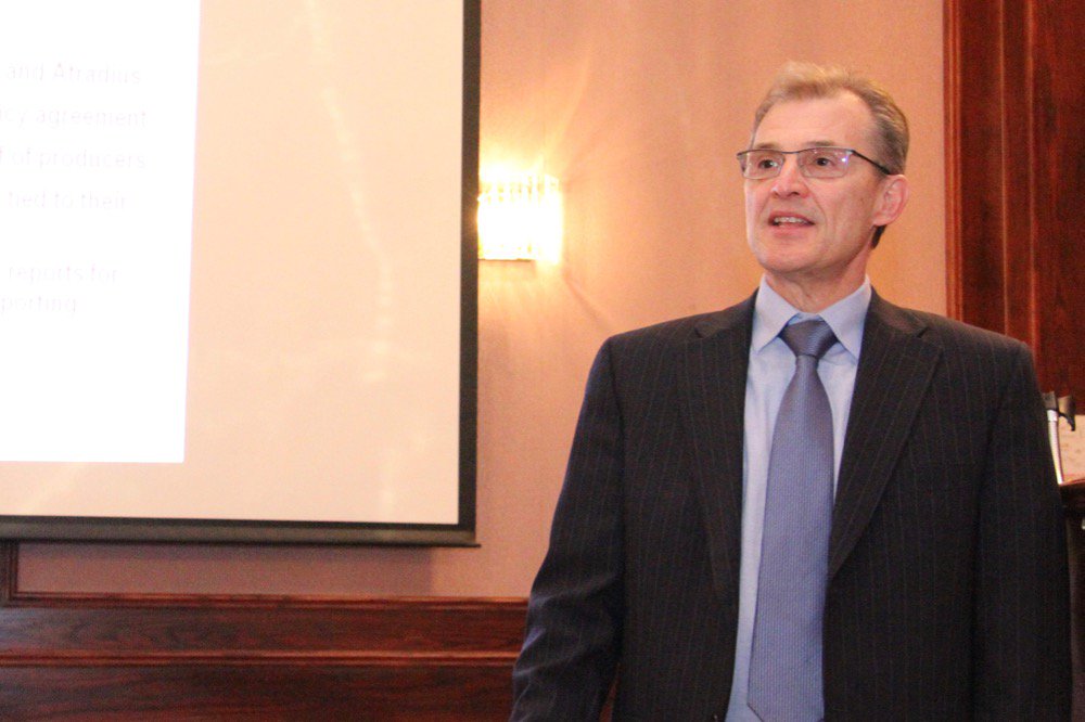 Jim Smolik, shown here in a 2014 photo, contravened two sections of the Conflict of Interest Act, Ethics Commissioner Mario Dion says in a report released May 30, 2019. (Manitoba Co-operator photo by Allan Dawson)
