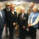 Saskatchewan Agricultural Hall of Fame inductees. Front row (l. to r.): Gerry Ritz, Adele Buettner, Jack Hay, Christine Pike (representing her sister Eileen and William Lamont). Back row (l. to r.): Ted Serhienko, Kelly Feige and Twila Fisher (representing their father, John Feige).