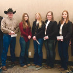 2020 GOAL Legacy scholarship winners (l. to r.): Kirk Wildman, Canadian Angus Foundation chair; Morgan Davey; Alana Higgins; Halley Adams; Beverly Booth; Sarah MacDonald; and Belinda Wagner, Canadian Junior Angus co-ordinator.
