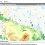 Precipitation across the Prairies over the two weeks ending April 8, 2020. (Map courtesy Agriculture and Agri-Food Canada)
