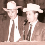 Curt Rodgers at right. Photo taken in 1968 at Birchfield Farms, B.C.