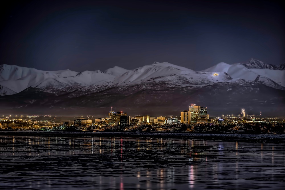 A view of Anchorage, Alaska from Cook Inlet. (RobsonAbbott/iStock/Getty Images)
