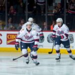 Members of the Regina Pats during a May 20, 2018 game against New Brunswick’s Acadie-Bathurst Titan at Brandt Centre in Regina. (CHL photo by Marissa Baecker)