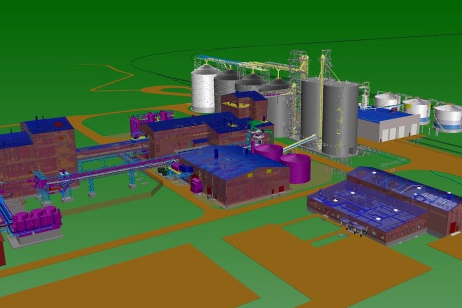 Excerpt from a digital rendition of Cargill’s proposed $350 million canola crushing plant proposed for the Regina area. (Image courtesy Cargill)
