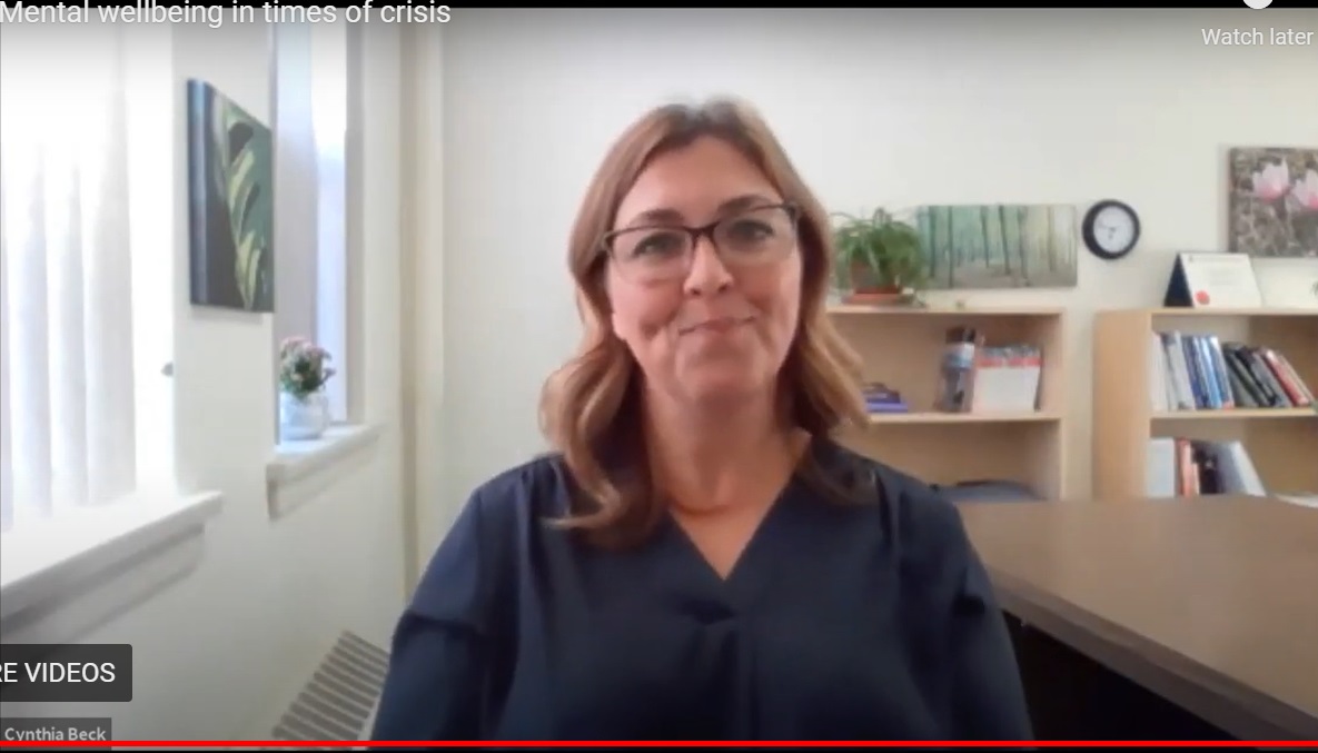 Cynthia Beck speaks about chronic stress and health during a webinar hosted by the Canadian Cattlemen's Association. 
