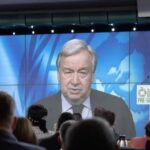 Antonio Guterres, secretary general of the United Nations, virtually addresses a pre-summit event. (Video screengrab via UN.org)