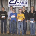 Canadian Junior Angus Grand Aggregrate scholarship recipients. Left to right: Kasey Adams, Wynton Brandl, Landon Brandl, Kade Rancier, Halley Adams, Jessica Davey.