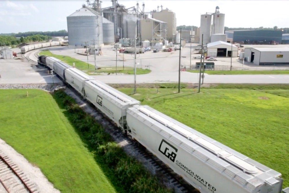 CGB’s soybean processing plant at Mt. Vernon, Ind. (CGB video screengrab)
