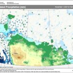 Accumulated precipitation in Western Canada from Nov. 1 to Feb. 15. (AAFC)
