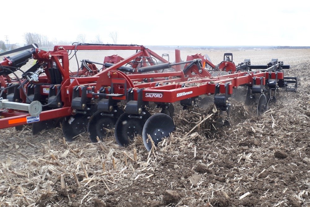 File photo of a Salford 5200 Enforcer tillage unit operating in corn stubble. (Salford.com)
