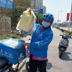 Food delivery in China.