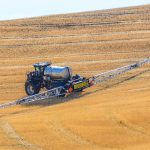Specialty Enterprises’ AG TRK430 132-foot Millennium spray boom in operation. (Specialtyllc.net)