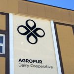 File photo of the Agropur logo on its former fluid milk plant in Winnipeg. (Dave Bedard photo)
