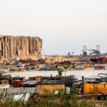 Wreckage of wheat silos at Lebanon’s Port of Beirut following an explosion at the port on Aug. 4, 2020. (Hiba Kallas/iStock/Getty Images)