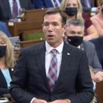 Conservative agriculture critic John Barlow speaks Nov. 24, 2021 in the House of Commons. (Screengrab from supplied video)