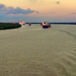 File photo of vessels on the Mississippi River south of New Orleans on Nov. 5, 2017. (Dave Bedard photo)