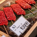 Wagyu beef on skewers at a Tokyo market. (Michal_Staniewski/iStock/Getty Images)