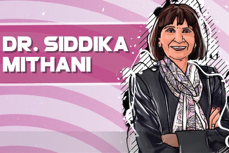 Siddika Mithani — shown here in an illustration from a series of “superhero trading cards” published in 2022 featuring CFIA researchers and staff — has retired from her post as CFIA president. (CFIA via Twitter)
