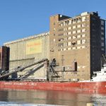 The Robin Hood logo still adorns the former flour mill at Port Colborne, Ont. today. (LondonAg.com)