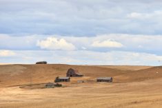 File photo of farmland around an abandoned farmstead near Swift Current, Sask. (ImagineGolf/iStock/Getty Images)
