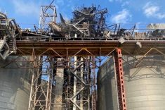 A seaport grain terminal damaged during Russian missile and drone strikes in Odesa region, Ukraine on July 19, 2023. (Photo: Ukrainian Infrastructure Ministry via Facebook/Handout via Reuters)
