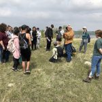 Tom Harrison, a rancher from north of Regina, talks to students about his operation through the Adopt a Rancher program. Photo: Shirley Bartz