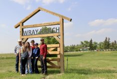 The Wray families: Doug, Linda, Joanne, Tim, Eva, Miriam and Jesse.