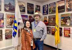 Greg Ebbeck attends Agribition with his wife, Svetlana Kouzan, to find genetics for their Speckle Park operation.