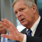 FILE PHOTO: U.S. Agriculture Secretary Tom Vilsack speaks during an interview with Reuters reporters in Washington, U.S., November 29, 2023. REUTERS/Kevin Lamarque/File Photo