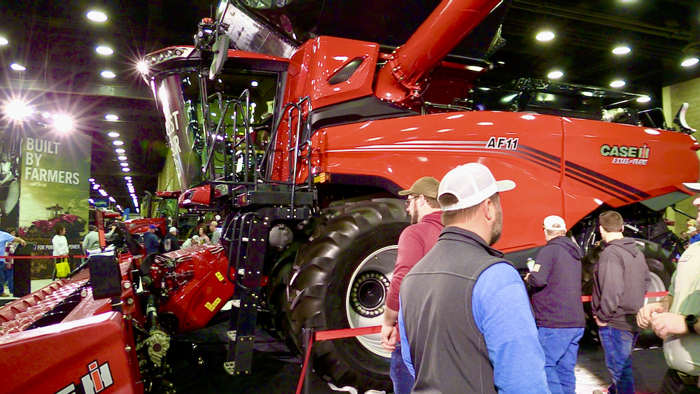 Case IH’s new AF11 combine at the National Farm Machinery Show in Louisville, Kentucky.  Photo: Greg Berg
